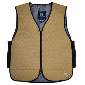 Fieldsheer Mobile Cooling Vest Unisex LG‎ Quilted Tan Black Vest
